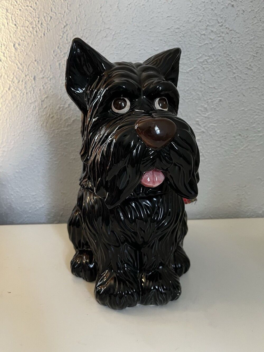 Vintage Black Scottish Terrier Ceramic Cookie Jar